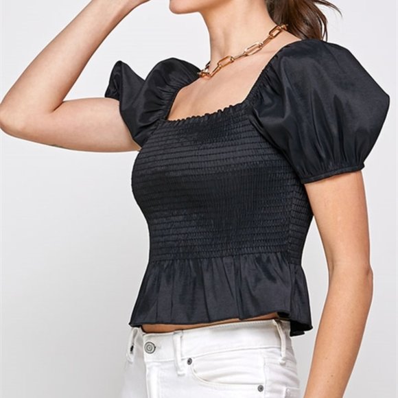 CHIC DOLLZ Puffed Sleeved Blouse - Picture 2 of 5